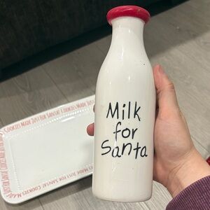 White Milk for Santa Bottle with Red Cap